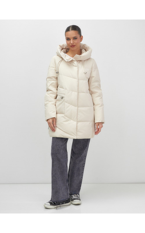 Утеплённая женская куртка с капюшоном для осени и зимы.