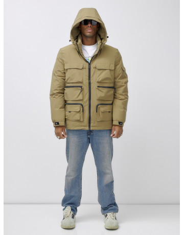 Мужская зимняя куртка большого размера с регулируемым капюшоном