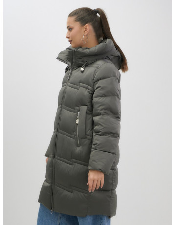 Длинный зимний пуховик для женщин с капюшоном