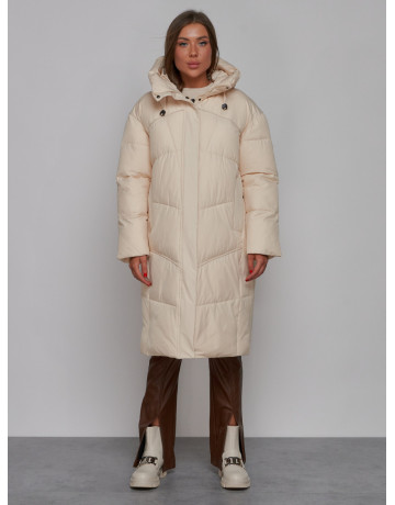 Длинный женский пуховик для зимы