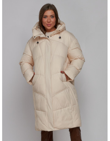 Длинный женский пуховик для зимы