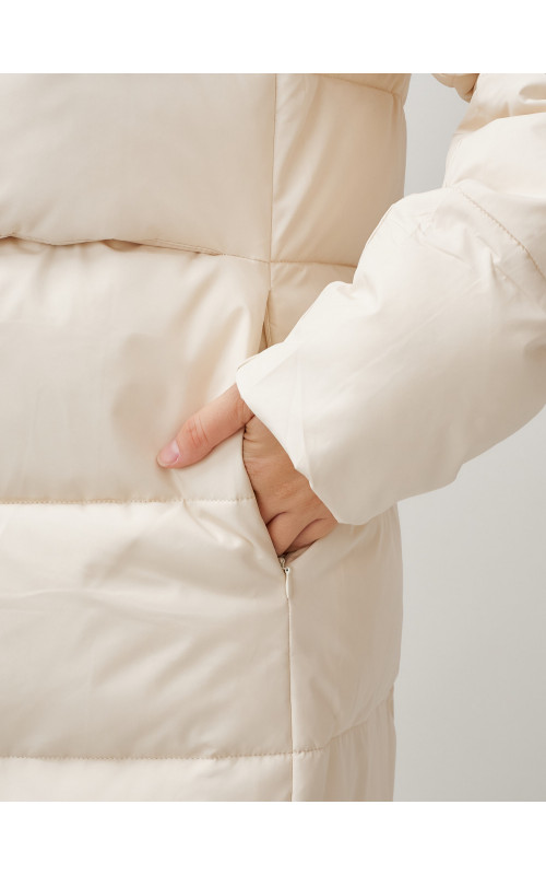 Длинный зимний пуховик для молодёжи