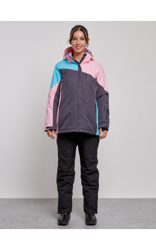 Женский горнолыжный костюм большого размера для зимних видов спорта.