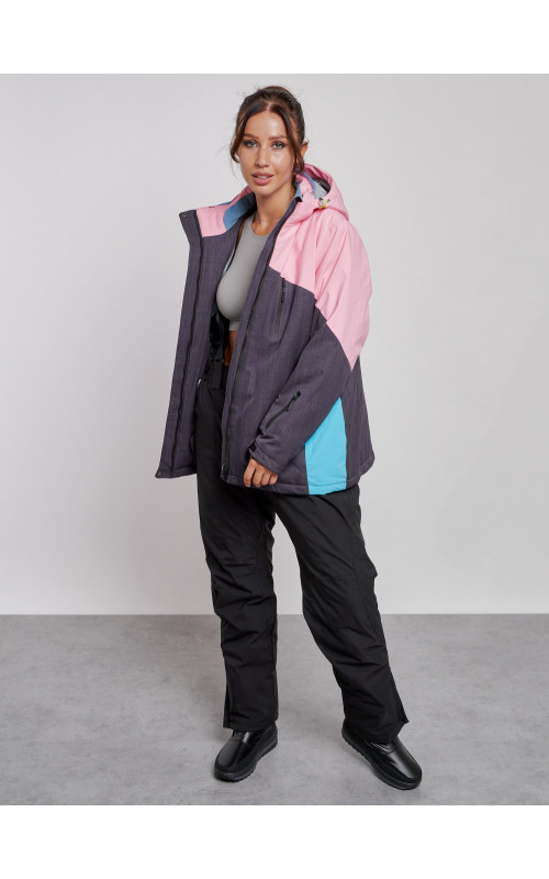 Женский горнолыжный костюм большого размера для зимних видов спорта.