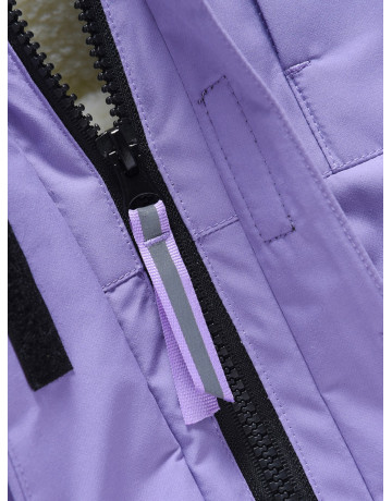 Зимняя парка для девочек розовая с капюшоном.