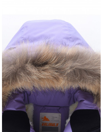 Зимняя парка для девочек розовая с капюшоном.