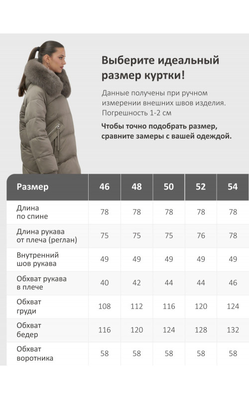 Пуховик с песцовым мехом, сезон осень-зима 2025, для женщин