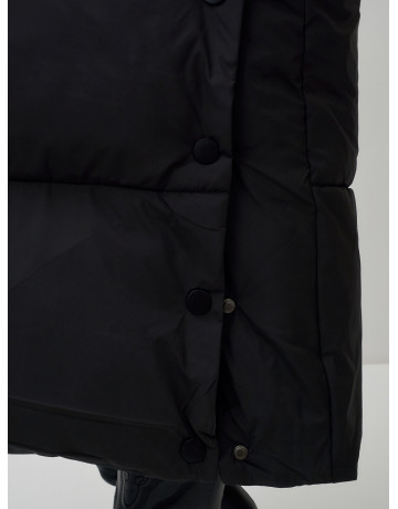 Длинный зимний пуховик с капюшоном для женщин