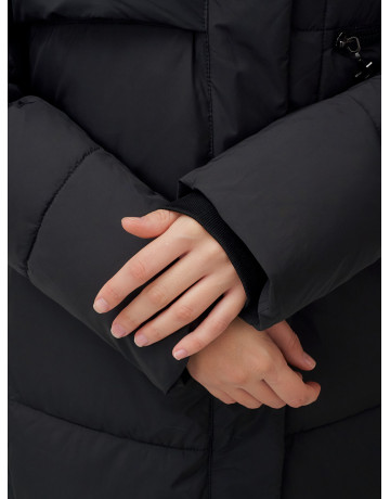 Длинный зимний пуховик с капюшоном для женщин