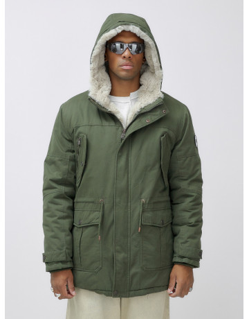 Мужская зимняя парка с капюшоном для активного отдыха.