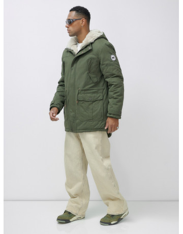 Мужская зимняя парка с капюшоном для активного отдыха.