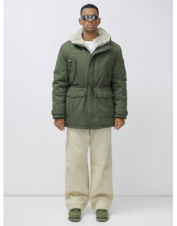 Мужская зимняя парка с капюшоном для активного отдыха.