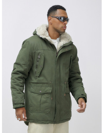 Мужская зимняя парка с капюшоном для активного отдыха.