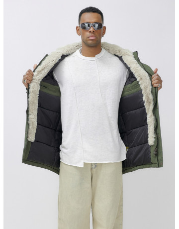 Мужская зимняя парка с капюшоном для активного отдыха.