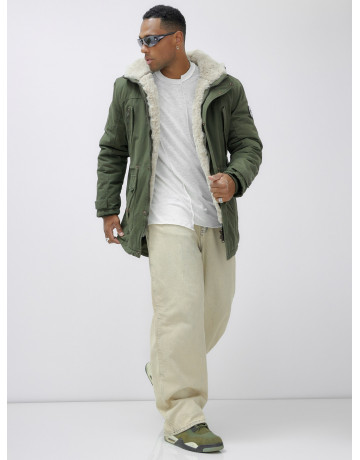 Мужская зимняя парка с капюшоном для активного отдыха.