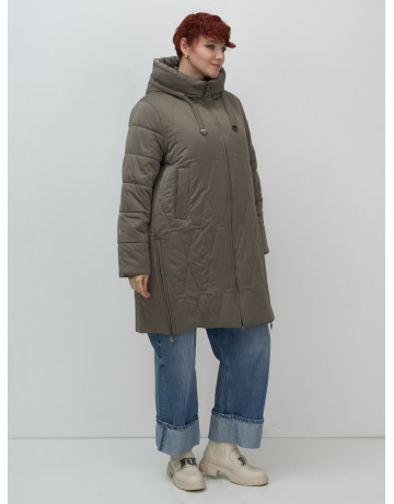 Длинный зимний пуховик для женщин с капюшоном.