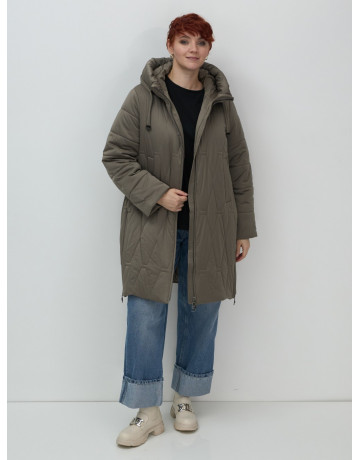 Длинный зимний пуховик для женщин с капюшоном.