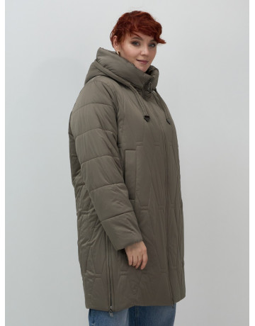 Длинный зимний пуховик для женщин с капюшоном.
