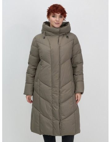 Длинный зимний пуховик для женщин