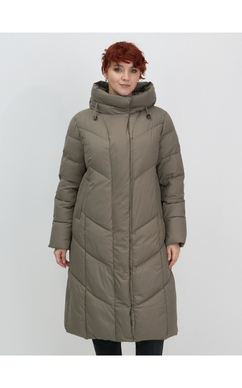 Длинный зимний пуховик для женщин