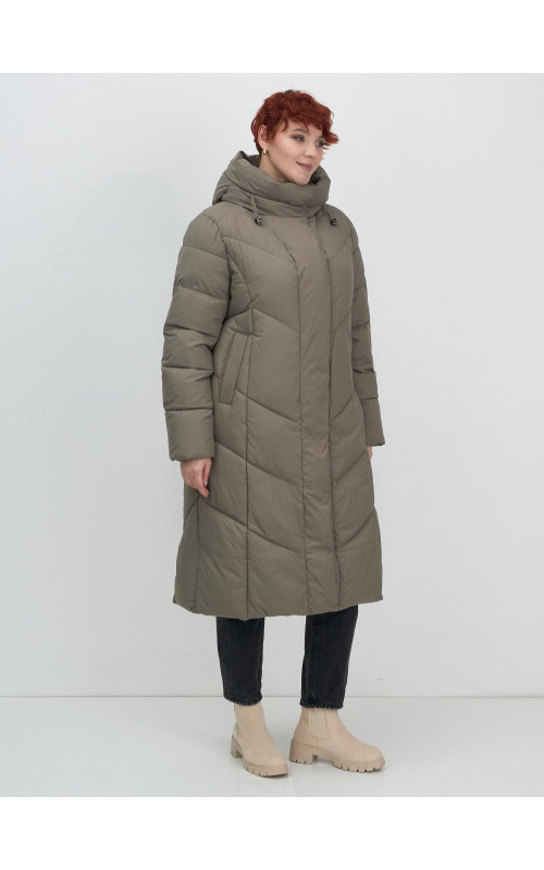 Длинный зимний пуховик для женщин