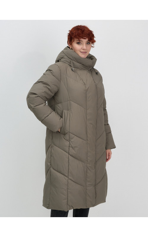 Длинный зимний пуховик для женщин