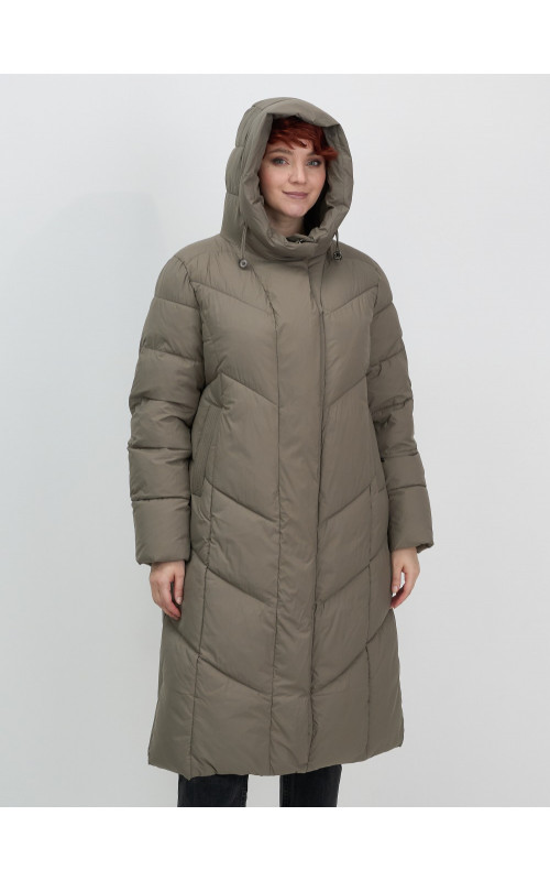 Длинный зимний пуховик для женщин