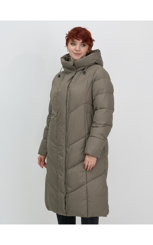 Длинный зимний пуховик для женщин