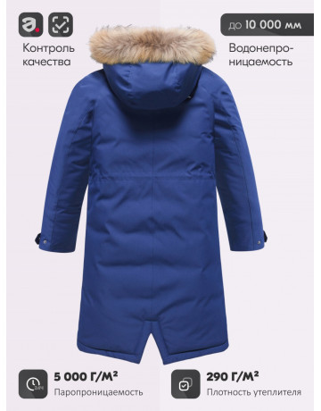 Тёплая парка для девочки с регулируемой посадкой.