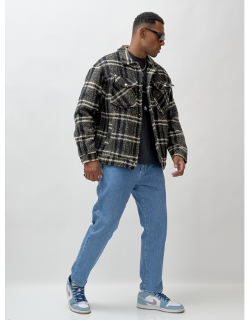 Мужская шерстяная рубашка прямого кроя для любого случая.