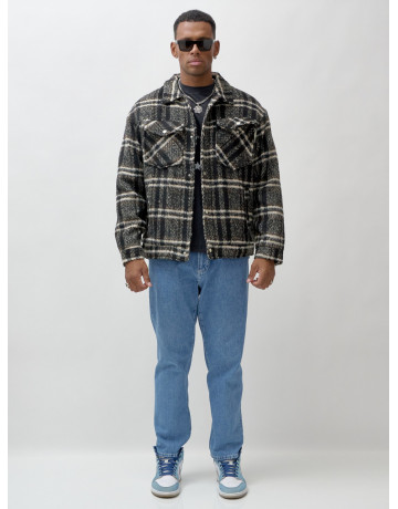 Мужская шерстяная рубашка прямого кроя для любого случая.