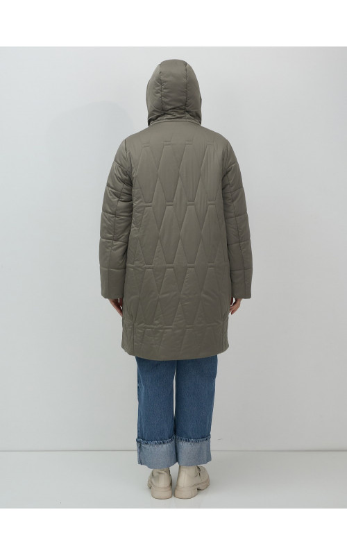 Длинный зимний пуховик для женщин больших размеров