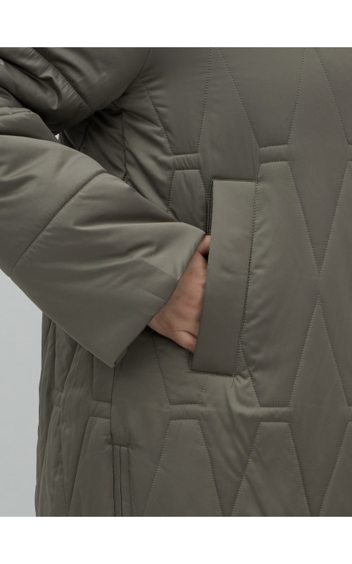 Длинный зимний пуховик для женщин больших размеров