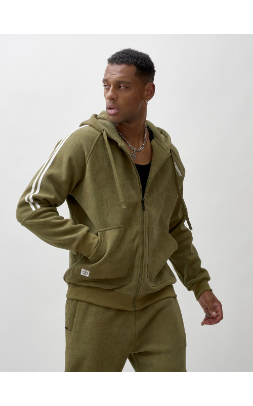 Мужской спортивный демисезонный костюм с начёсом.