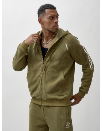 Мужской спортивный демисезонный костюм с начёсом.