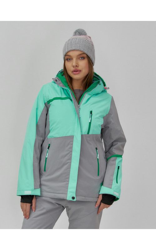 Женская горнолыжная куртка с ярким принтом