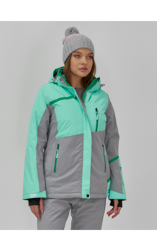 Женская горнолыжная куртка с ярким принтом