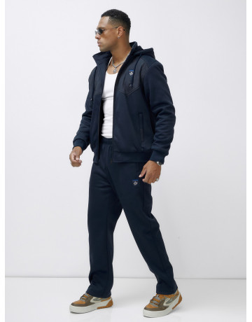 Утеплённый трикотажный мужской зимний костюм для активного отдыха