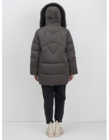 Пуховик для женщин с мехом песца