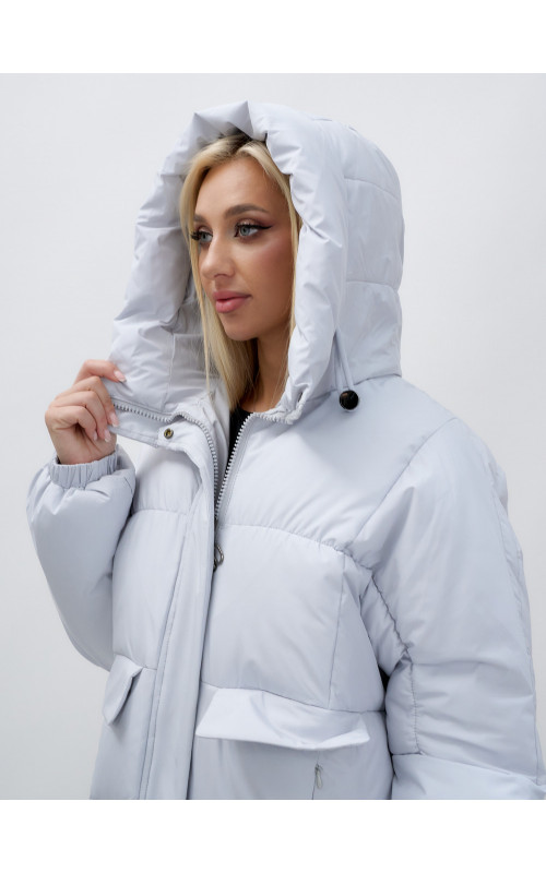 Женская куртка летучая мышь с капюшоном для холодной погоды