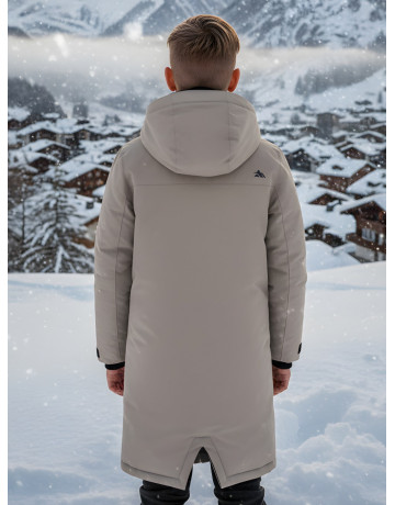 Зимняя парка для мальчика-подростка, свободный крой.