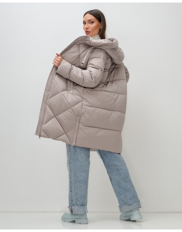 Длинный зимний пуховик для женщин