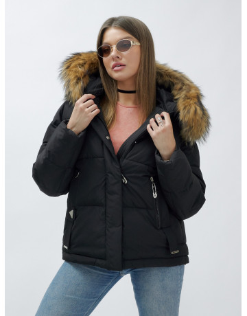 Женская короткая куртка премиум-класса с мехом.