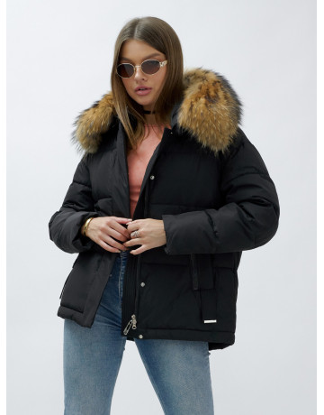 Женская короткая куртка премиум-класса с мехом.