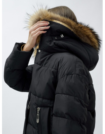 Женская короткая куртка премиум-класса с мехом.