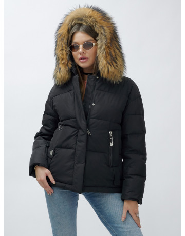 Женская короткая куртка премиум-класса с мехом.