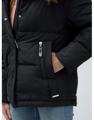 Женская короткая куртка премиум-класса с мехом.