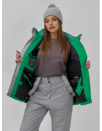 Женская горнолыжная куртка с комбинированным принтом: стиль и тепло на склоне