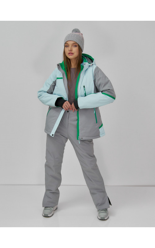 Женская горнолыжная куртка с комбинированным принтом: стиль и тепло на склоне