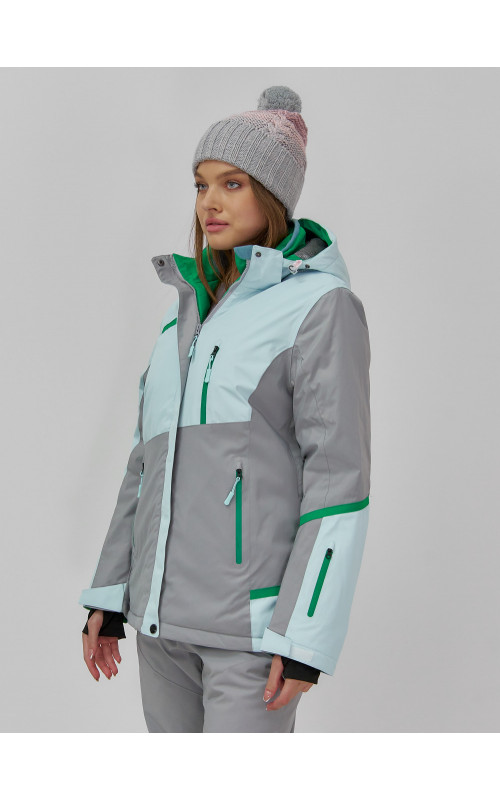 Женская горнолыжная куртка с комбинированным принтом: стиль и тепло на склоне